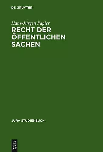 Recht der öffentlichen Sachen cover