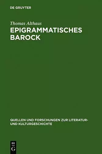 Epigrammatisches Barock cover