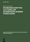 Runeninschriften als Quellen interdisziplinärer Forschung cover