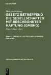 Gesetz betreffend die Gesellschaften mit beschränkter Haftung (GmbHG), Band 2, Das Recht des Geschäftsführers der GmbH cover