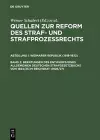 Quellen zur Reform des Straf- und Strafprozeßrechts, Band 2, Beratungen des Entwurfs eines Allgemeinen Deutschen Strafgesetzbuchs von 1924/25 im Reichsrat (1926/27) cover