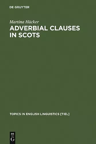 Adverbial Clauses in Scots cover