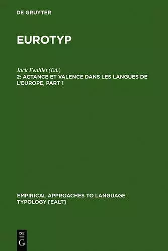 Actance et Valence dans les Langues de l'Europe cover