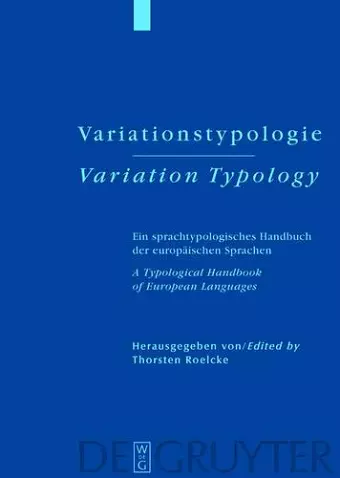 Variationstypologie / Variation Typology cover