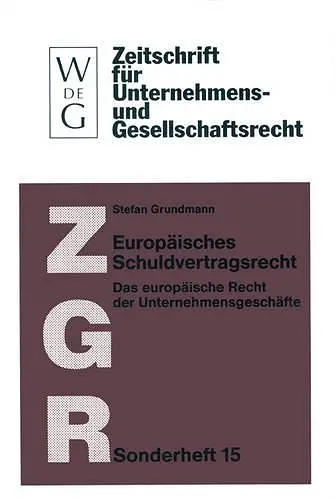 Europäisches Schuldvertragsrecht cover