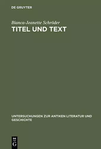 Titel und Text cover