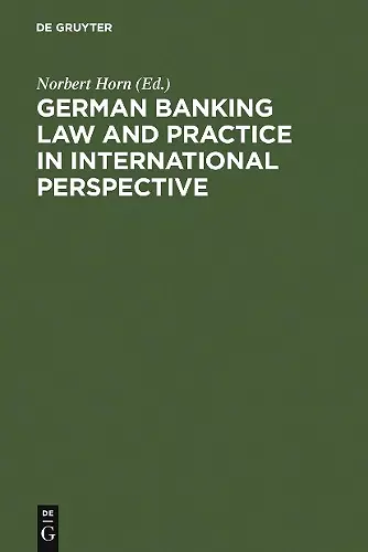 German Banking Law and Practice in International Perspective cover