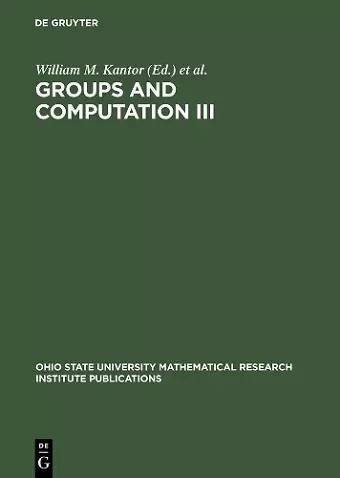 Groups and Computation III cover