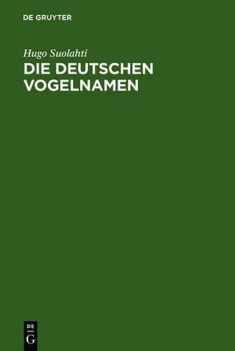 Die deutschen Vogelnamen cover