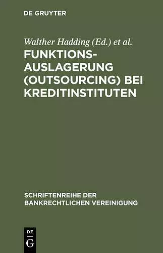 Funktionsauslagerung (Outsourcing) bei Kreditinstituten cover