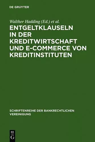 Entgeltklauseln in der Kreditwirtschaft und E-Commerce von Kreditinstituten cover