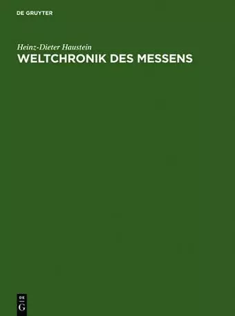 Weltchronik des Messens cover