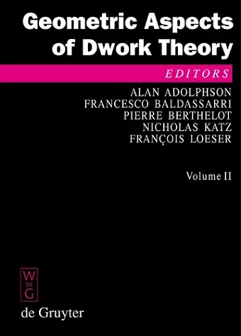 Geometric Aspects of Dwork Theory cover