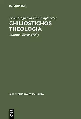 Chiliostichos Theologia cover