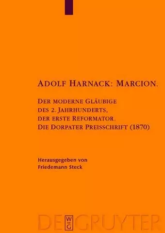 Adolf Harnack: Marcion cover