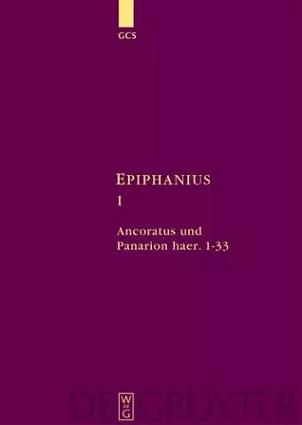 Ancoratus und Panarion haer. 1-33 cover