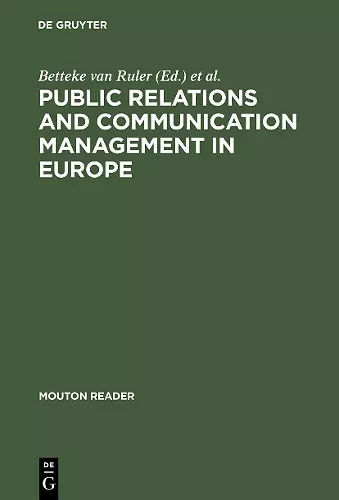 Public Relations and Communication Management in Europe cover