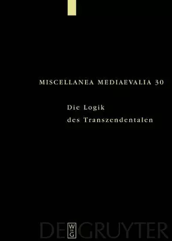 Die Logik des Transzendentalen cover