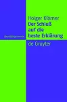 Der Schluß auf die beste Erklärung cover