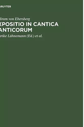 Expositio in Cantica Canticorum cover