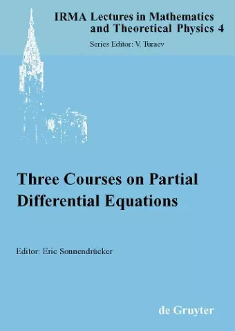 Three Courses on Partial Differential Equations cover