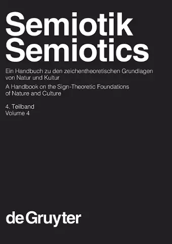 Semiotik / Semiotics. 4. Teilband cover
