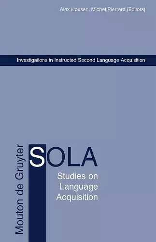 Investigations in Instructed Second Language Acquisition cover