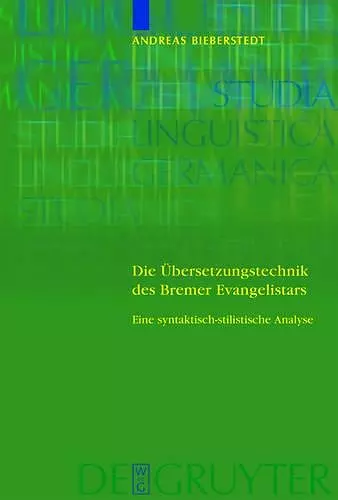 Die Übersetzungstechnik des Bremer Evangelistars cover