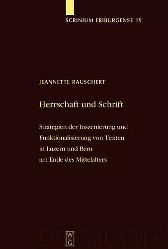 Herrschaft und Schrift cover