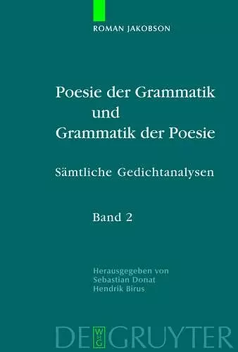 Poesie der Grammatik und Grammatik der Poesie cover