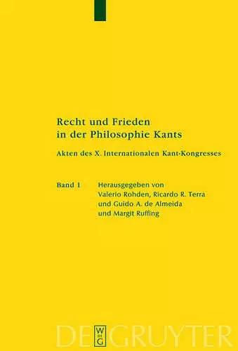 Recht und Frieden in der Philosophie Kants cover