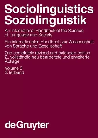 Sociolinguistics / Soziolinguistik. Volume 3 cover