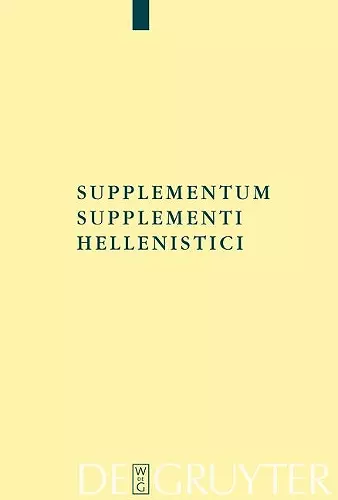 Supplementum Supplementi Hellenistici cover