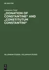 "Donation of Constantine" and "Constitutum Constantini" cover