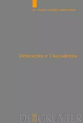 Democrito e l'Accademia cover