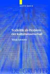 Textkritik als Problem der Kulturwissenschaft cover