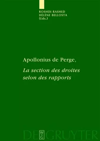 Apollonius de Perge, La section des droites selon des rapports cover