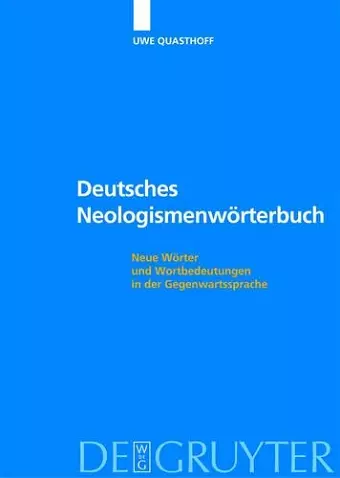 Deutsches Neologismenwörterbuch cover
