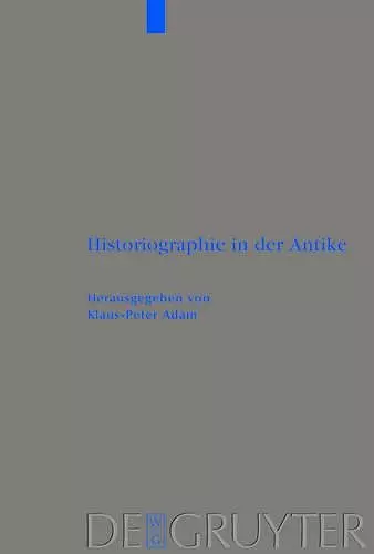 Historiographie in der Antike cover