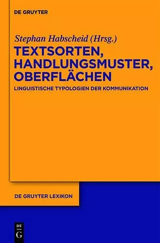 Textsorten, Handlungsmuster, Oberflächen cover