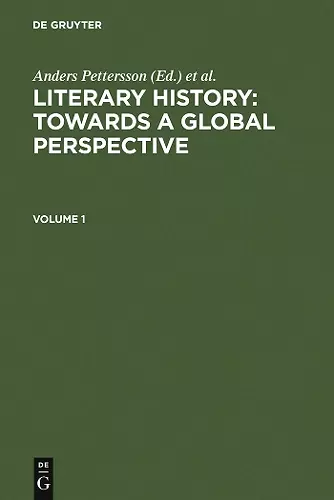 Literary History: Towards a Global Perspective cover