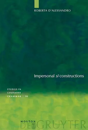 Impersonal "si" constructions cover