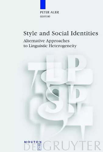 Style and Social Identities cover