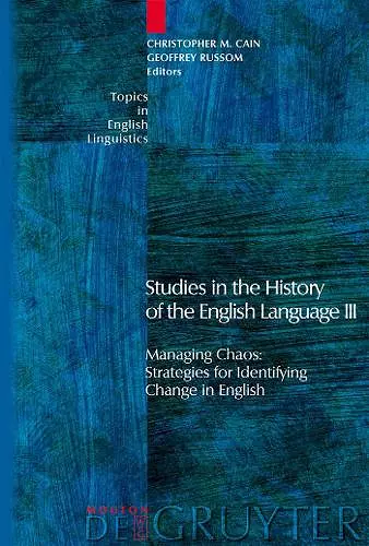 Studies in the History of the English Language III cover