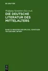 Register der Drucke, Sonstigen Textzeugen, Initien cover