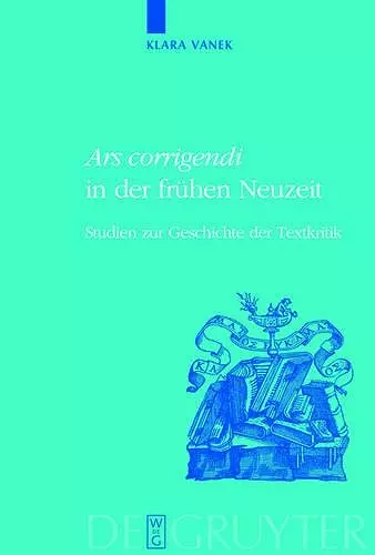 Ars Corrigendi in Der Frühen Neuzeit cover