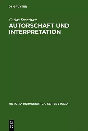 Autorschaft und Interpretation cover