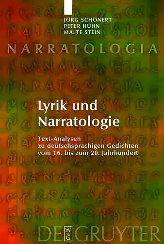 Lyrik Und Narratologie cover