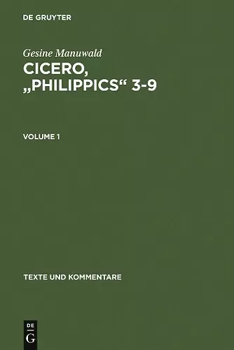 Cicero, "Philippics" 3-9 cover