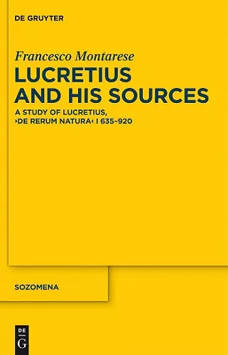 Lucretius and His Sources cover